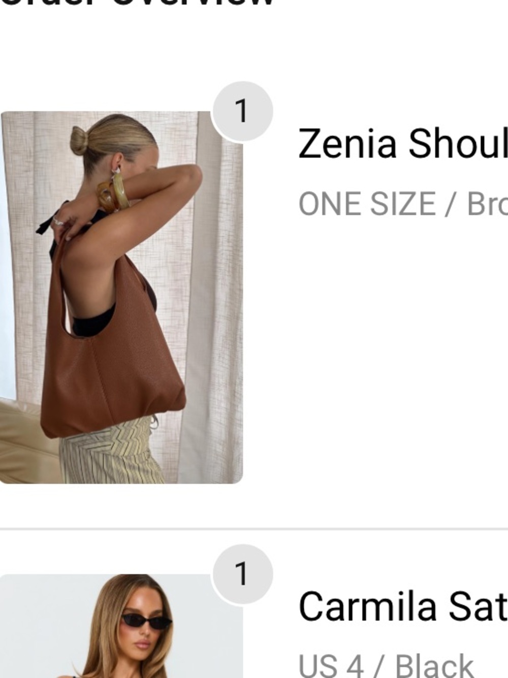 Princess Polly Brown Pebbled Shoulder Bag - Picture 2 of 2